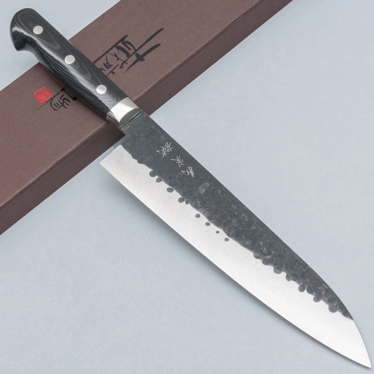 Yoshimi Kato Aogami Super Kurouchi Western Gyuto 21 cm