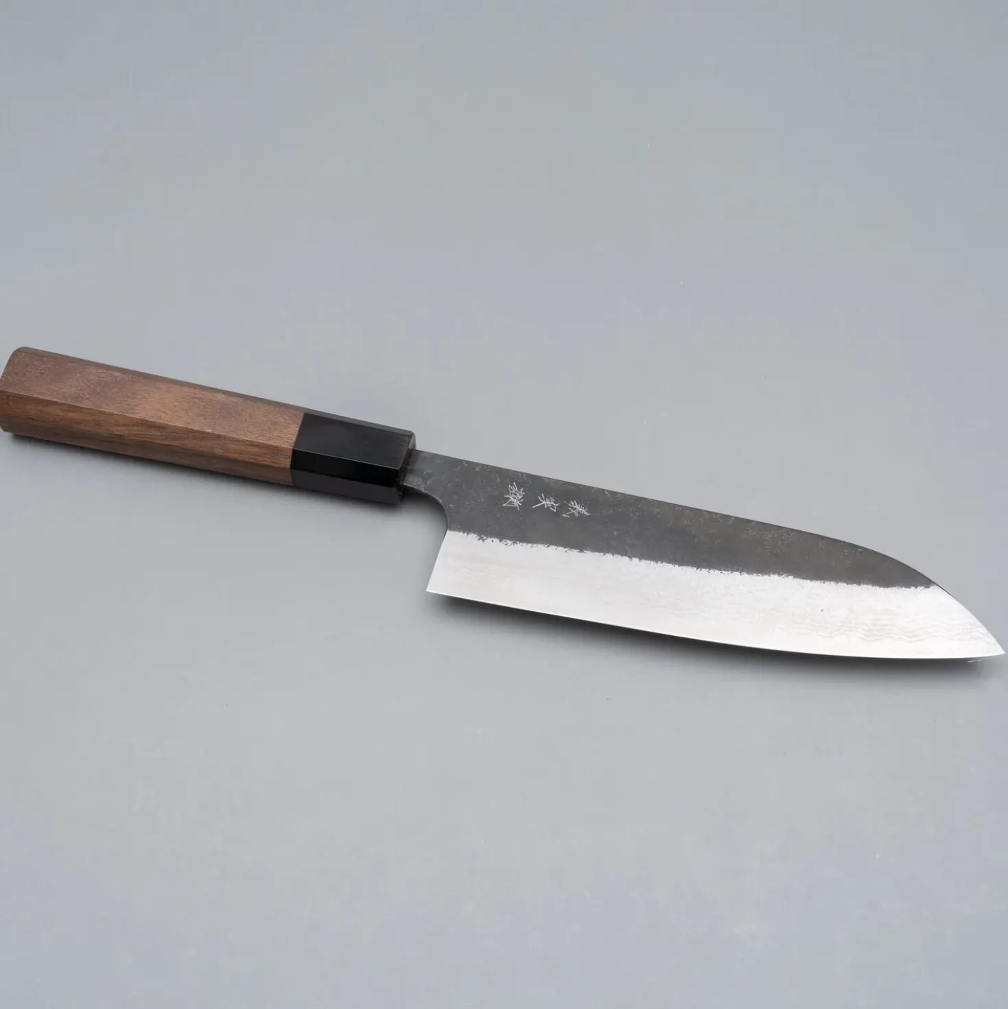 Yoshimi Kato Aogami Super Kurouchi Iron Walnut Santoku 18 cm