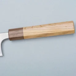 Yoshimi Kato Aogami Super Nashiji Oak Santoku 17 cm