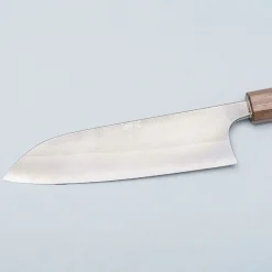 Yoshimi Kato Aogami Super Nashiji Oak Santoku 17 cm