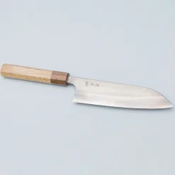 Yoshimi Kato Aogami Super Nashiji Oak Santoku 17 cm