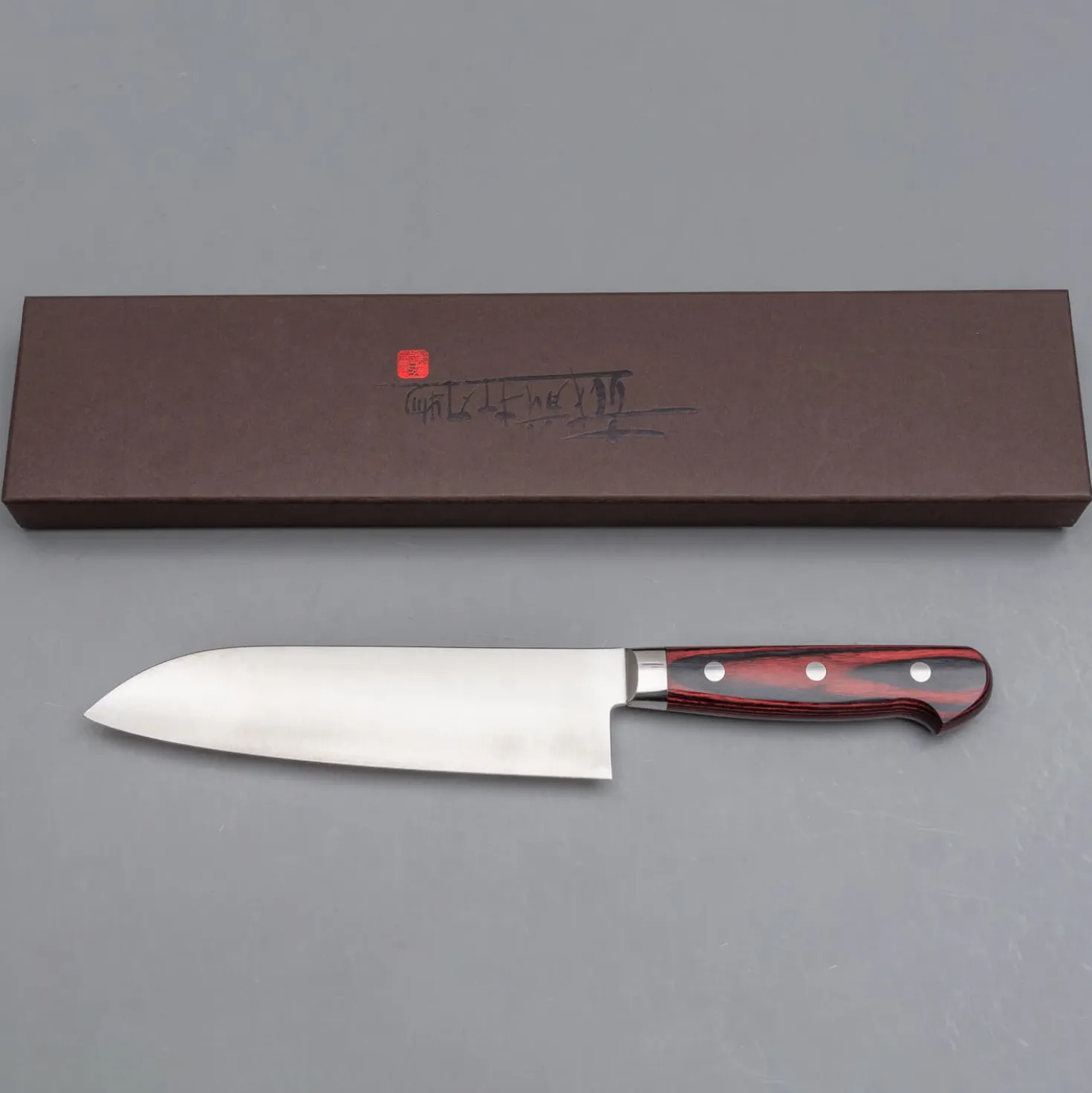 Yoshimi Kato Aogami Super Nashiji Western Santoku 17 cm