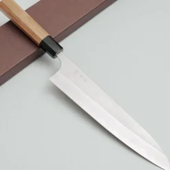 Yoshimi Kato Aogami Super Nashiji Walnut Gyuto 24 cm