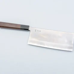 Yoshimi Kato Aogami Super Nashiji Walnut Chinese Cleaver 17 cm