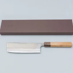 Yoshimi Kato Aogami Super Nashiji Oak Nakiri 16.5 cm