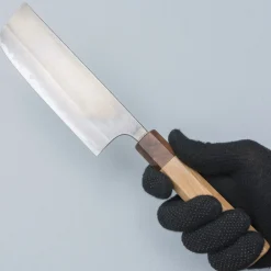 Yoshimi Kato Aogami Super Nashiji Oak Nakiri 16.5 cm