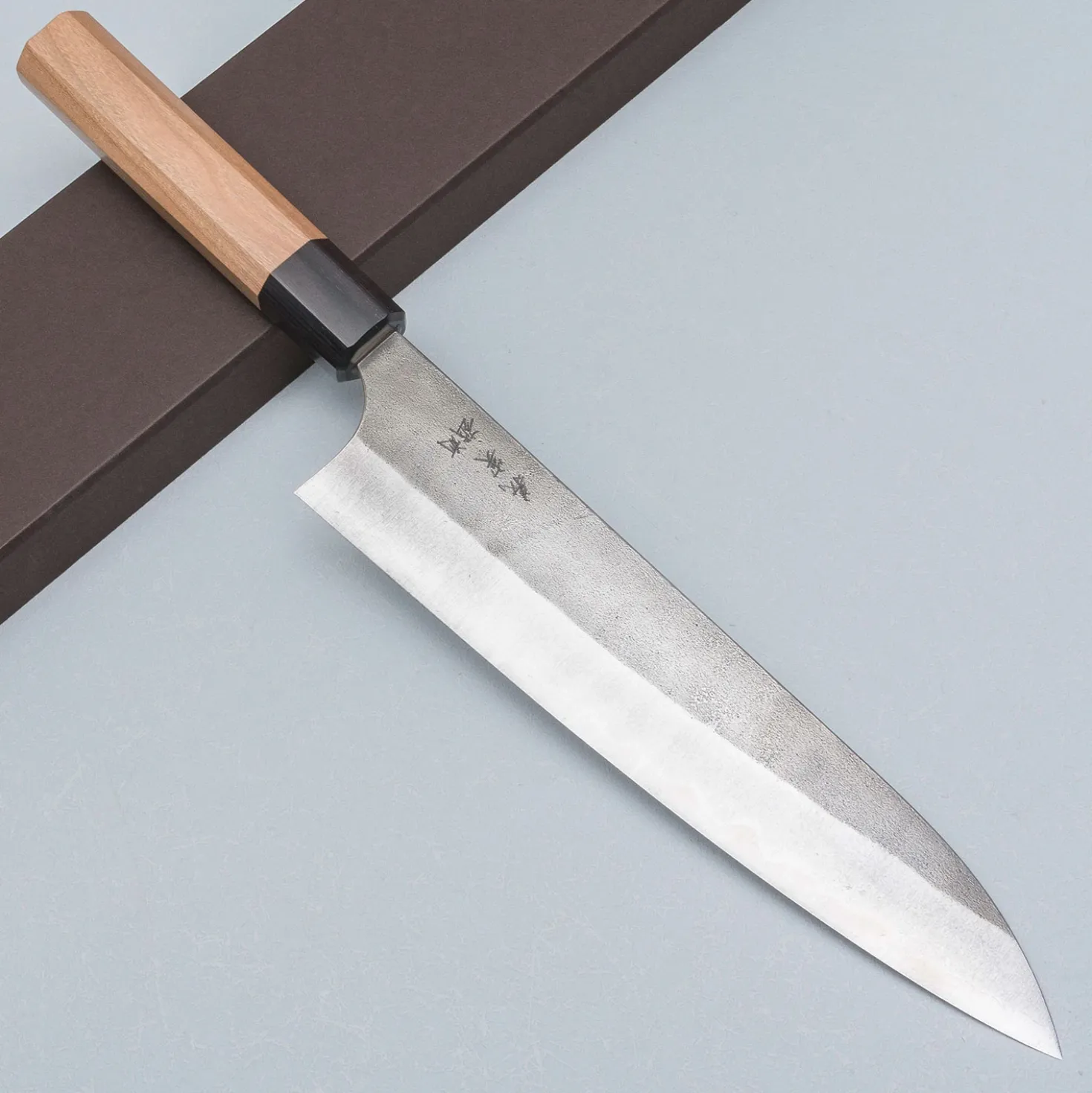 Yoshimi Kato Aogami Super Nashiji Cherry Gyuto 21 cm