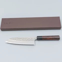 Yoshimi Kato Aogami Super Tsuchime Santoku 17 cm