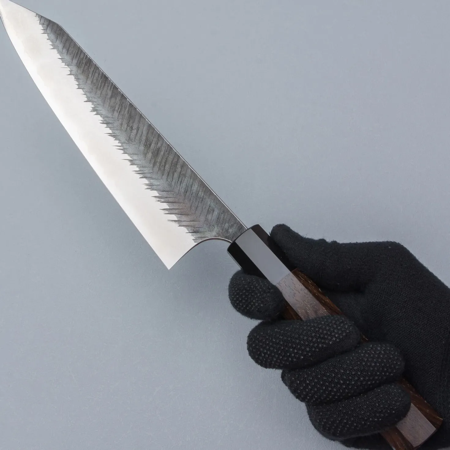 Yoshimi Kato Aogami Super V Tsuchime Walnut Kiritsuke 21 cm