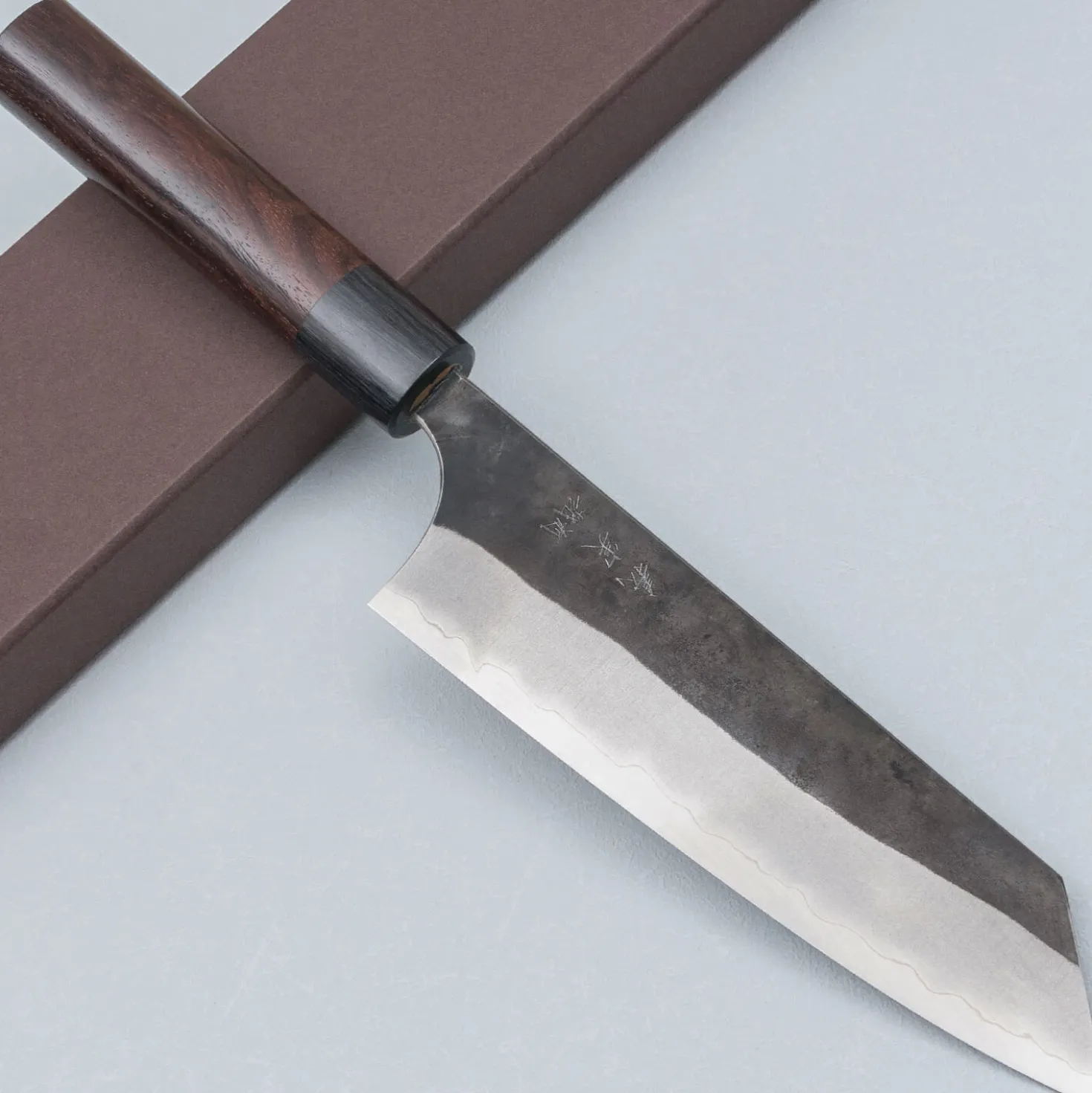 Yoshimi Kato Aogami Super Walnut Rosewood Bunka 16.5 cm