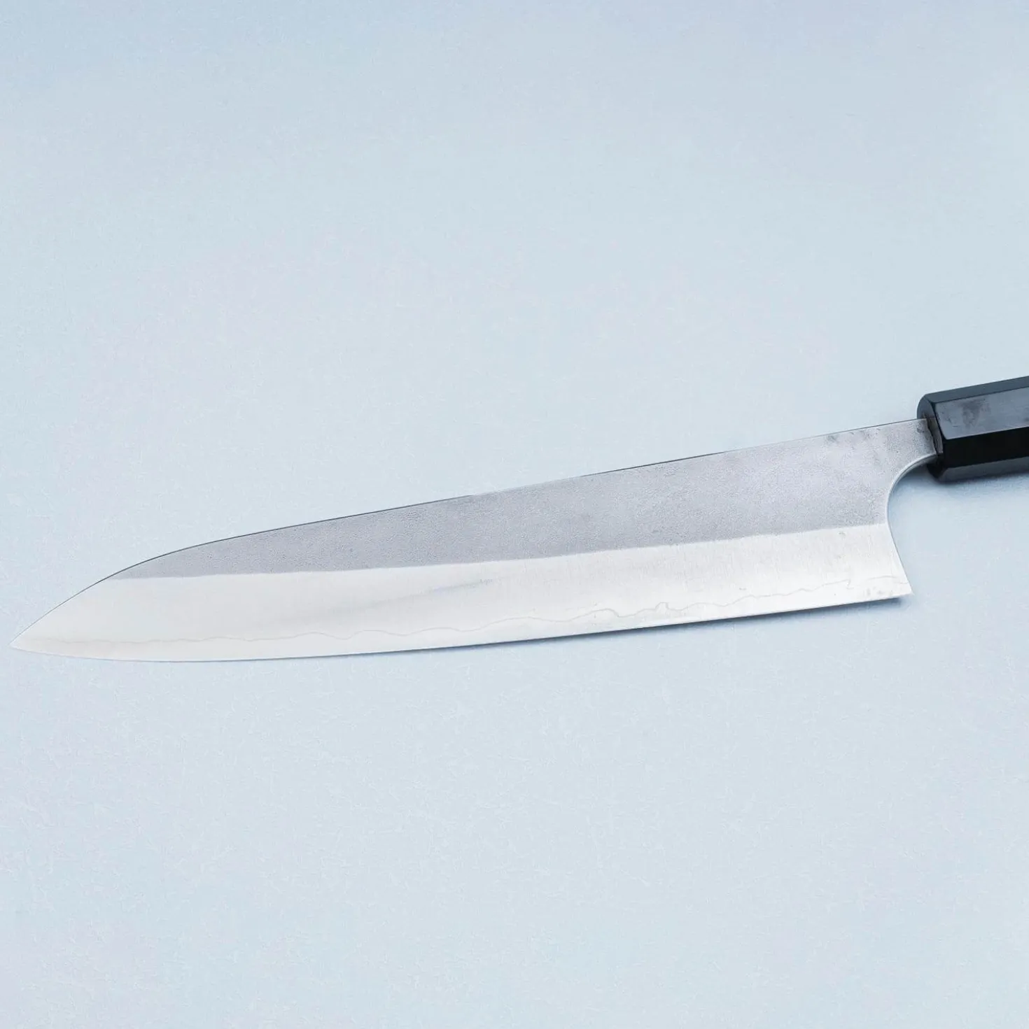 Yoshimi Kato Ginsan Nashiji Teak Gyuto 24 cm