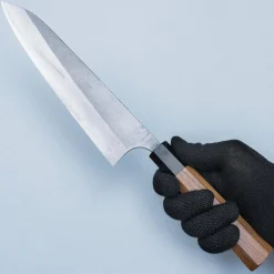 Yoshimi Kato Ginsan Nashiji Teak Gyuto 24 cm