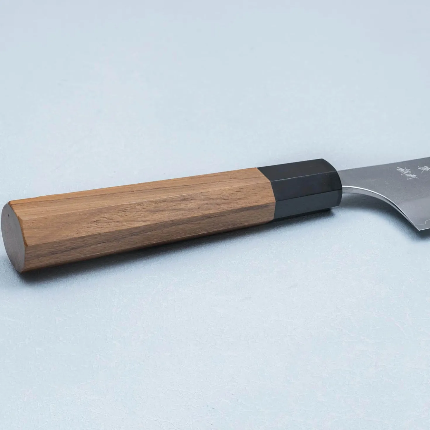 Yoshimi Kato Ginsan Nashiji Teak Gyuto 24 cm