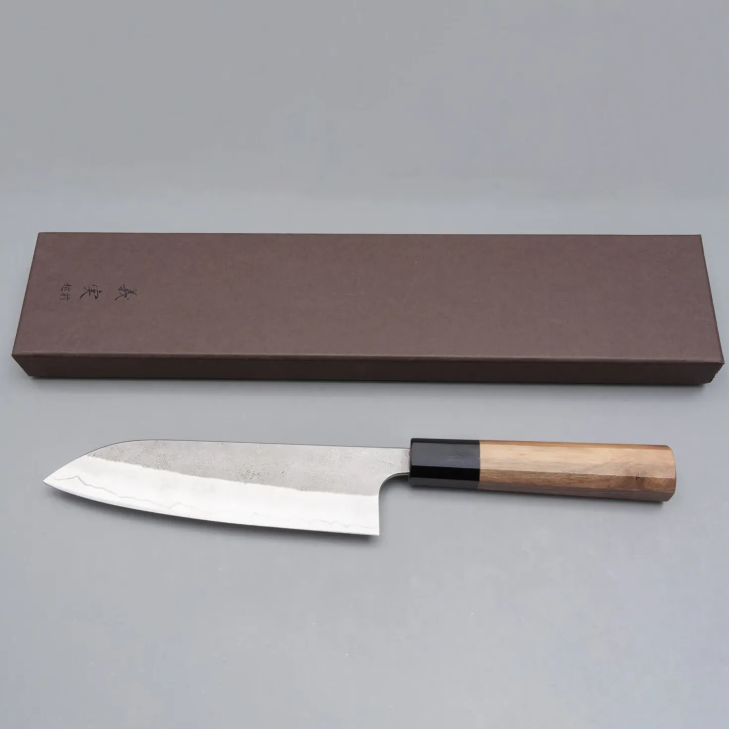 Yoshimi Kato Ginsan Nashiji Walnut Santoku 17 cm
