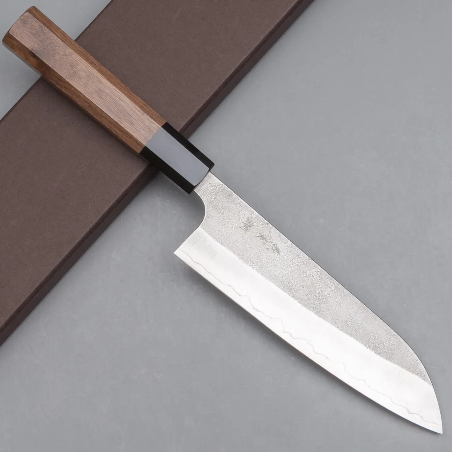 Yoshimi Kato Ginsan Nashiji Walnut Santoku 17 cm