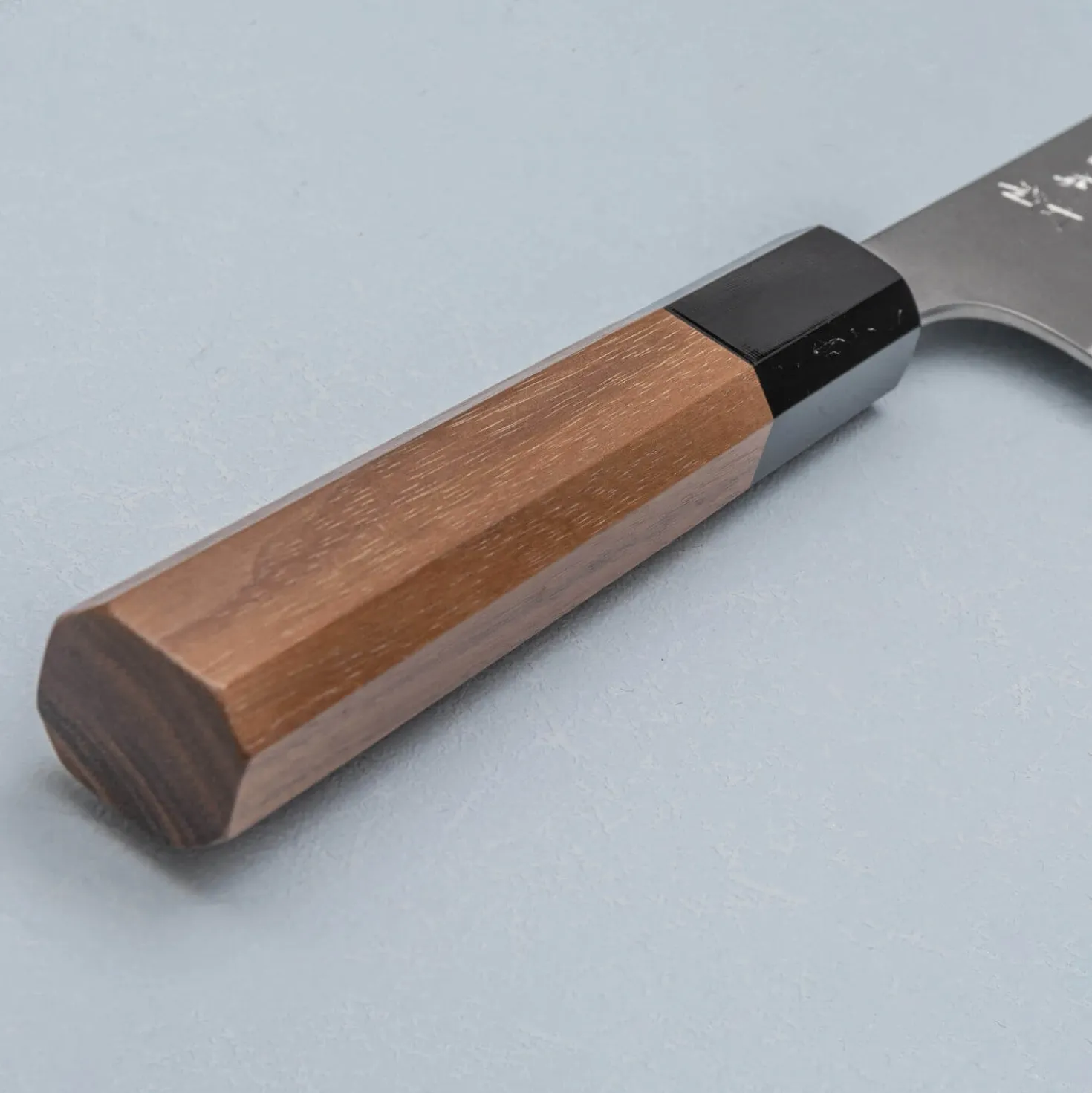 Yoshimi Kato Ginsan Nashiji Walnut Nakiri 17 cm