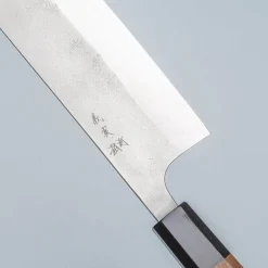 Yoshimi Kato Ginsan Nashiji Walnut Nakiri 17 cm