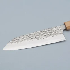 Yoshimi Kato Ginsan Tsuchime Santoku 17 cm