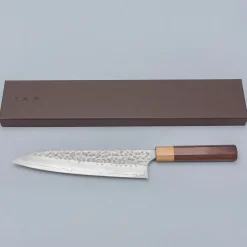 Yoshimi Kato Ginsan Tsuchime Gyuto 21 cm