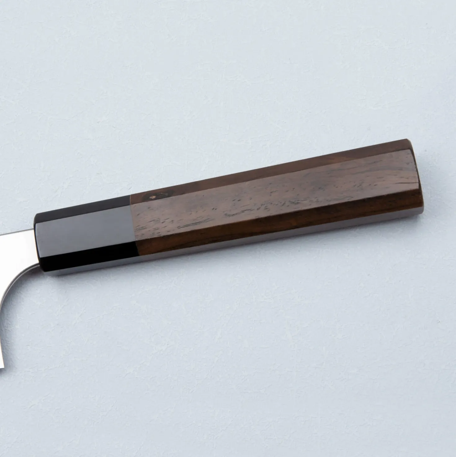 Yoshimi Kato Ginsan Tsuchime Walnut Gyuto 21 cm