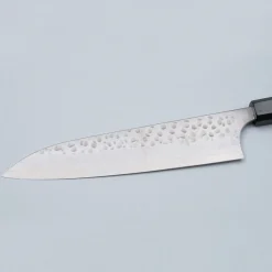 Yoshimi Kato Ginsan Tsuchime Walnut Gyuto 21 cm