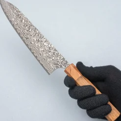 Yoshimi Kato SG2 Damast Oak Gyuto 21 cm