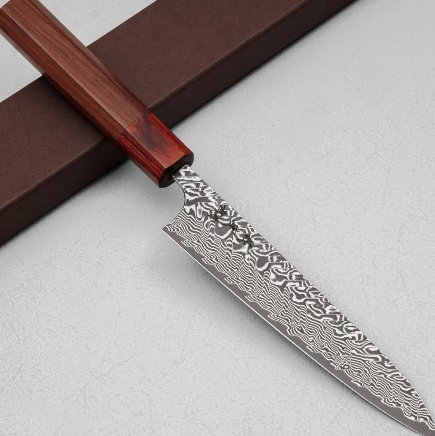 Yoshimi Kato SG2 Damast Rosewood Petty 15 cm