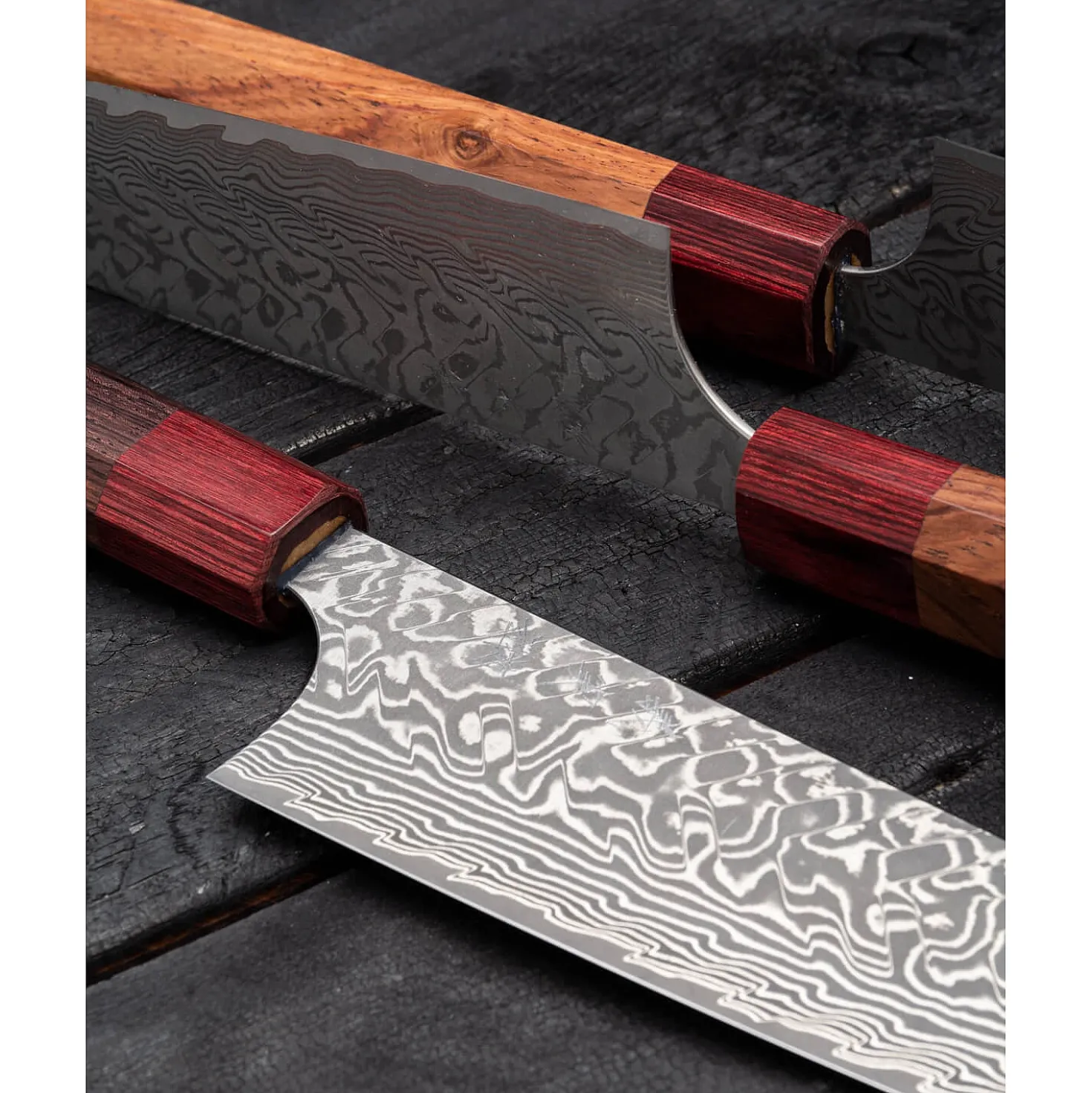Yoshimi Kato SG2 Damast Santoku 17 cm