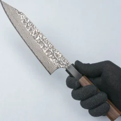 Yoshimi Kato SG2 Damast Walnut Kiritsuke 21 cm