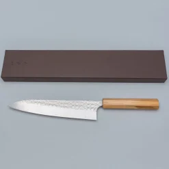 Yoshimi Kato SG2 Minamo Olive Gyuto 21 cm