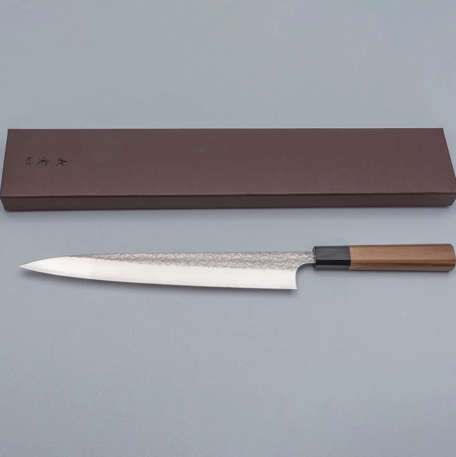 Yoshimi Kato SG2 Minamo Walnut Sujihiki 27 cm
