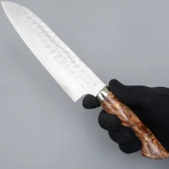 Yoshimi Kato SG2 Tsuchime Premium Santoku 17 cm