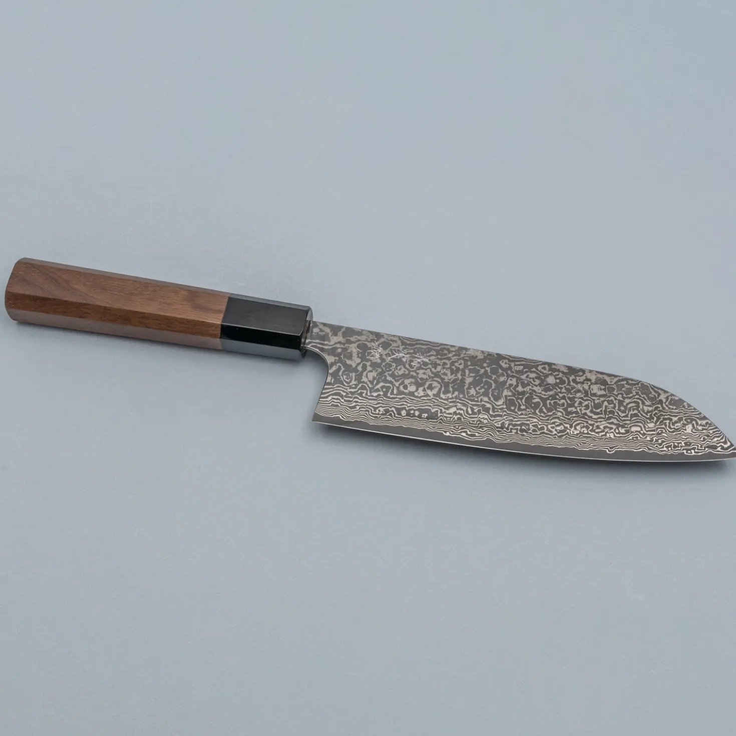 Yoshimi Kato VG10 Damast Walnut Santoku 16.5 cm