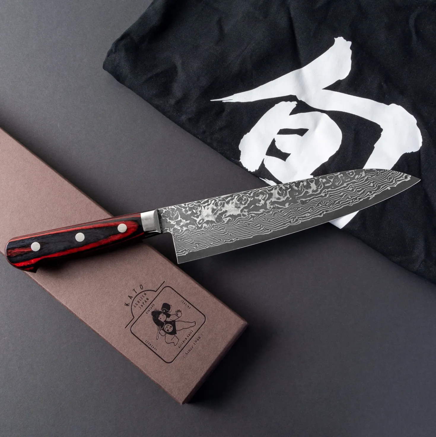 Yoshimi Kato VG10 Damast Yo Gyuto 24 cm
