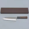 Yoshimi Kato VG10 Nashiji Damast Walnut Bunka 17.5 cm