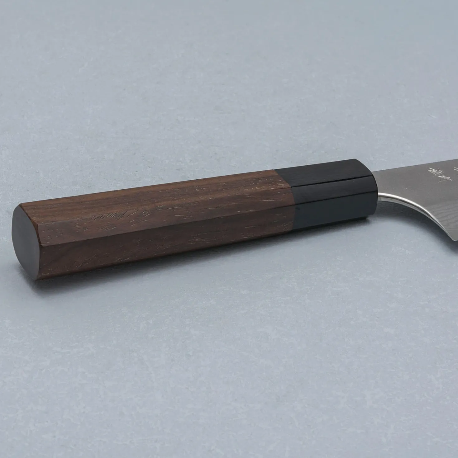 Yoshimi Kato VG10 Nashiji Damast Walnut Bunka 17.5 cm