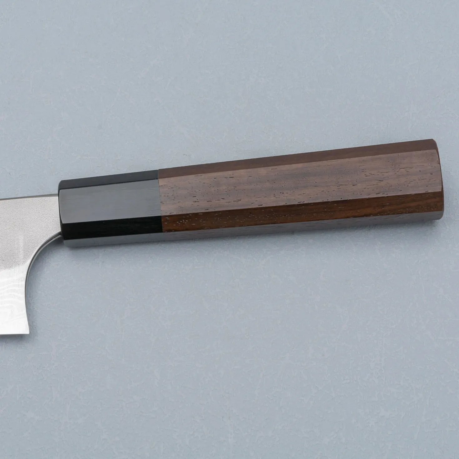 Yoshimi Kato VG10 Nashiji Damast Walnut Bunka 17.5 cm