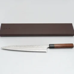Yoshimi Kato VG10 Tsuchime Damast Rosewood Sujihiki 27 cm