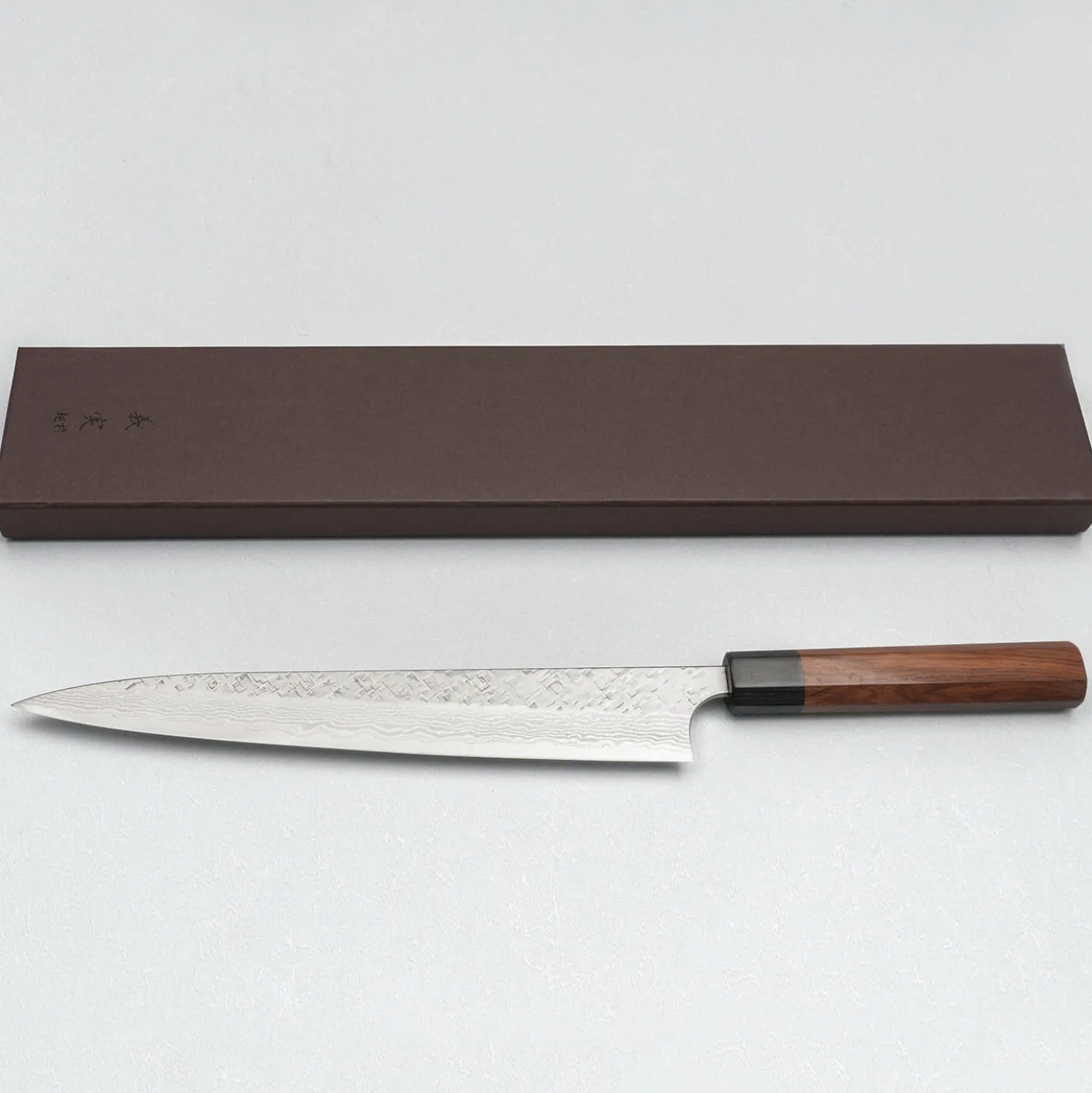 Yoshimi Kato VG10 Tsuchime Damast Rosewood Sujihiki 27 cm