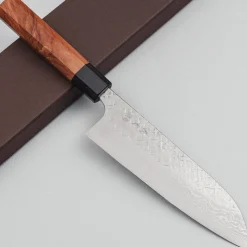Yoshimi Kato VG10 Tsuchime Damast Rosewood Santoku 17 cm