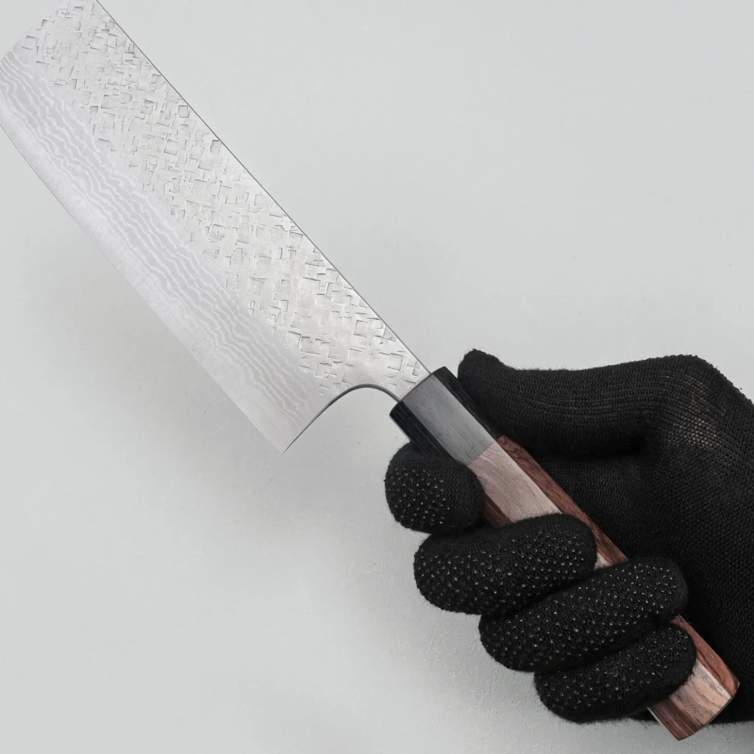 Yoshimi Kato VG10 Tsuchime Damast Rosewood Nakiri 16.5 cm