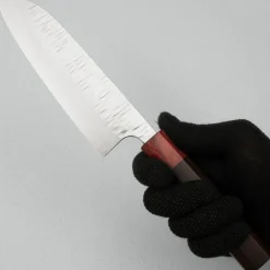 Yoshimi Kato VGXEOS Kasuri Tsuchime Damast Rosewood Santoku
