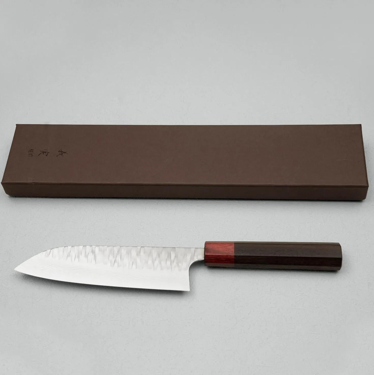 Yoshimi Kato VGXEOS Kasuri Tsuchime Damast Rosewood Santoku