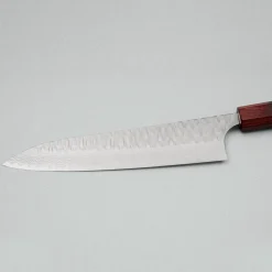 Yoshimi Kato VGXEOS Kasuri Tsuchime Damast Rosewood Gyuto 21 cm