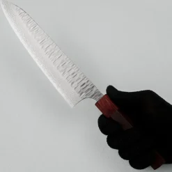 Yoshimi Kato VGXEOS Kasuri Tsuchime Damast Rosewood Gyuto 21 cm
