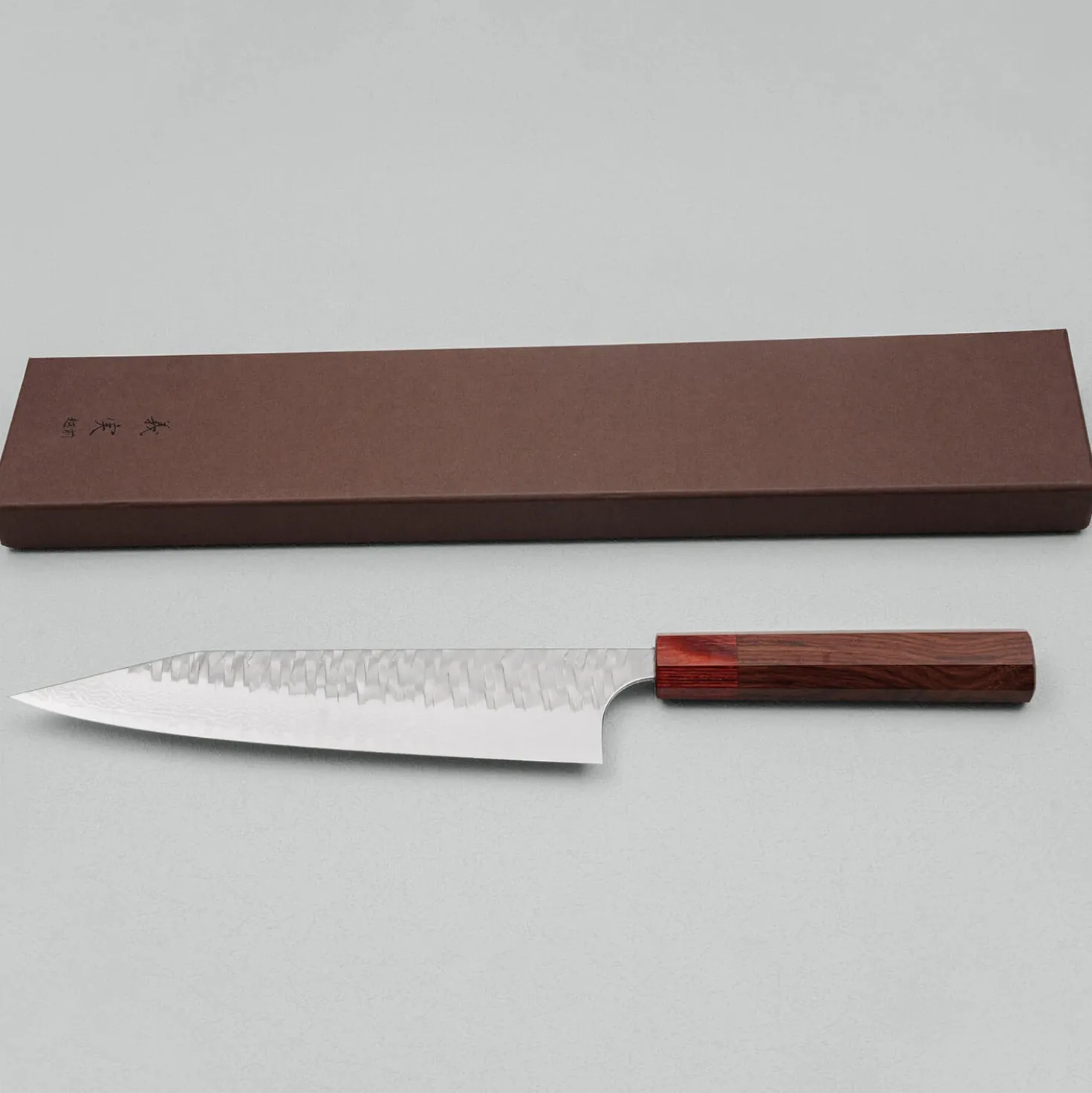 Yoshimi Kato VGXEOS Kasuri Tsuchime Damast Rosewood Kiritsuke 21 cm