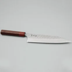 Yoshimi Kato VGXEOS Kasuri Tsuchime Damast Rosewood Kiritsuke 21 cm