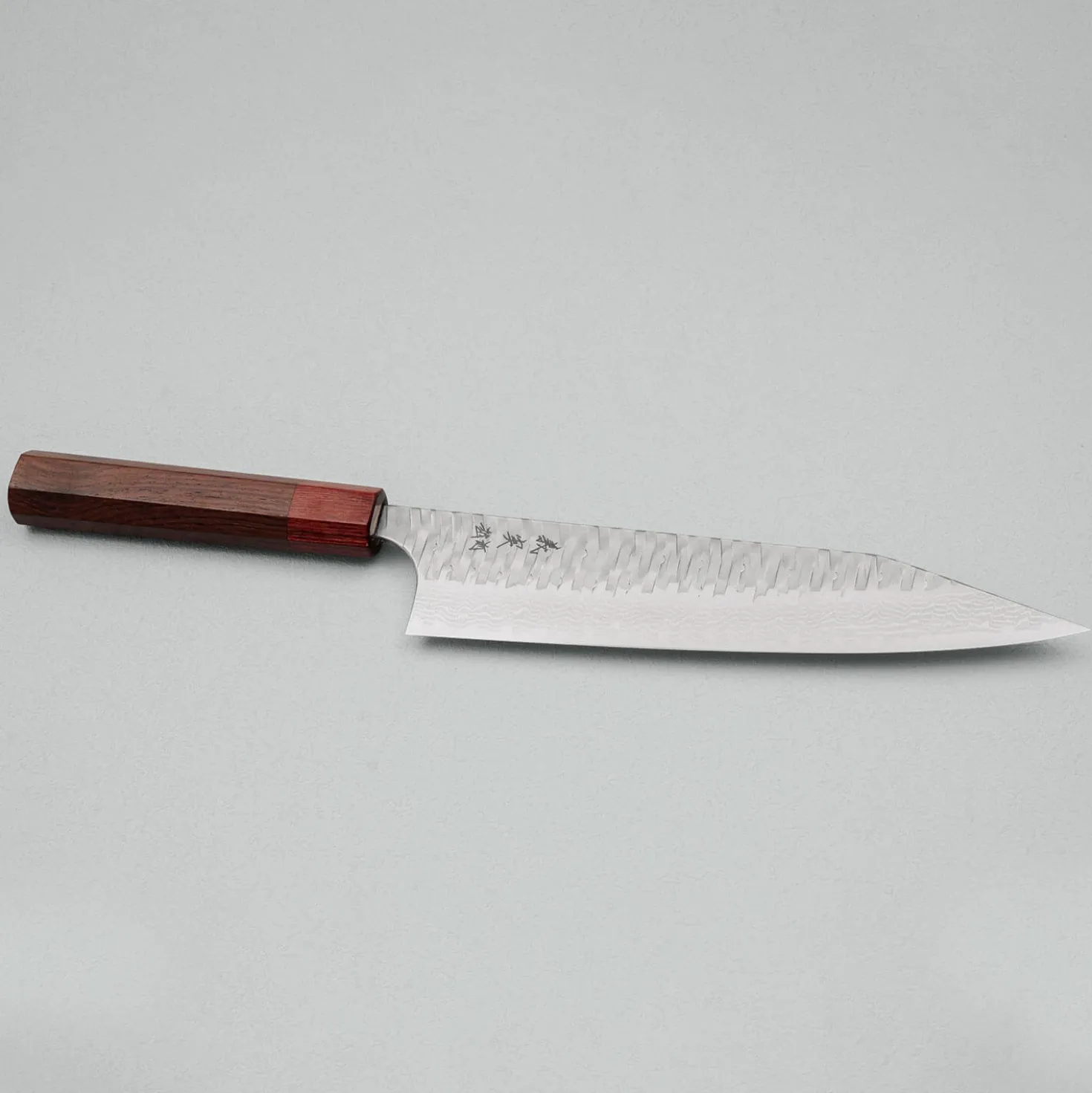 Yoshimi Kato VGXEOS Kasuri Tsuchime Damast Rosewood Kiritsuke 21 cm
