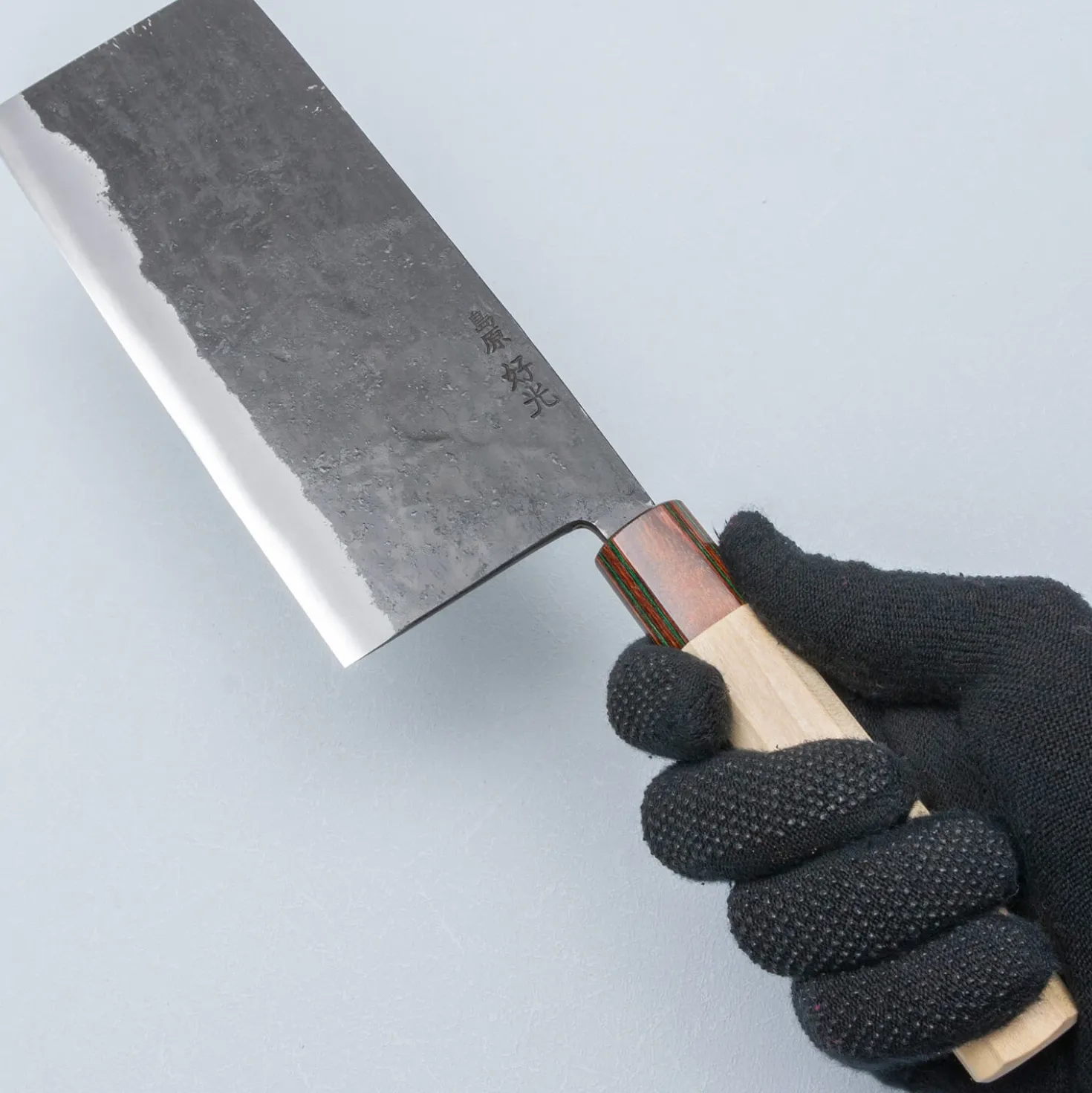 Yosimitu Shirogami #2 Kurouchi Tall Nakiri 18 cm