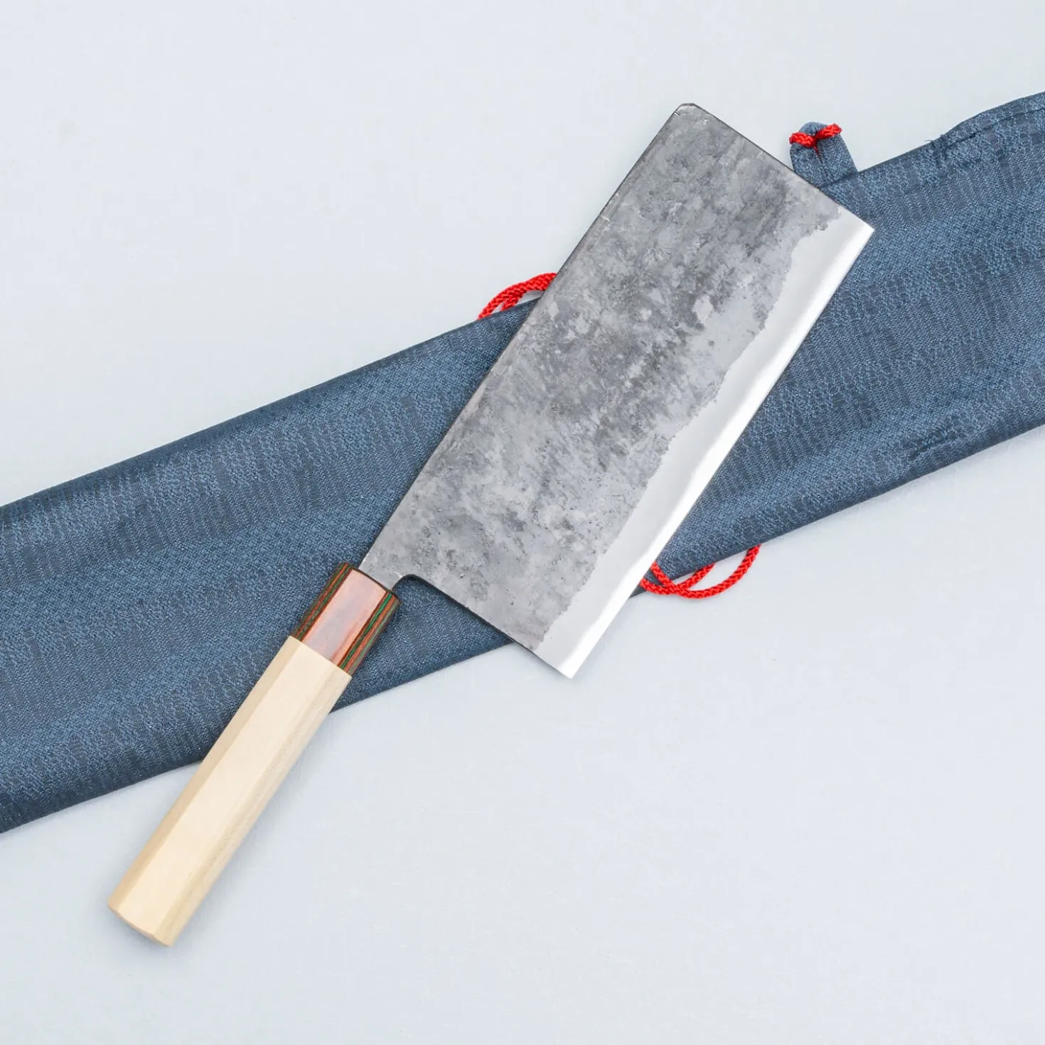 Yosimitu Shirogami #2 Kurouchi Tall Nakiri 18 cm